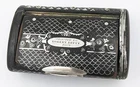 VICTORIAN SILVER PIQUE & LACQUER SNUFF BOX 'ROBERT BRUCE 1859'