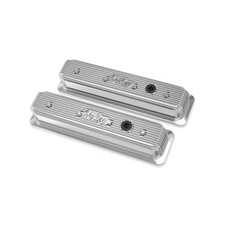 241-248 Holley Vintage Finned Valve Cover - Holley Script- Sbc - Center Bolt 241-248 Holley Vintage Finned Valve Cover - Holley Script- Sbc - Center Bolt