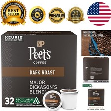 Peet's Major Dickason's Blend Dark Roast K-Cup Pods - 32 Count, 100 Arabica