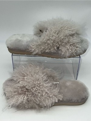 Emu Australia Curly Shearling Slide Slippers - Lavender -Size 8