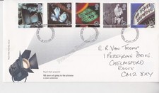 GB ROYAL MAIL FDC 1996 PICTURES CINEMA STAMP SET ESSEX PMK HANDWRITTEN