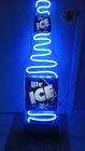 Vintage Miller LITE ICE BEER Motion BOTTLE Shaped NEON SignDouble Sided 42"