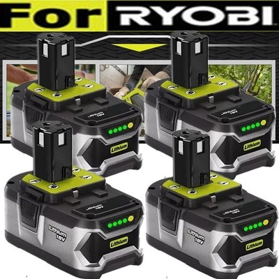 4Stück 18V 8Ah Akku für RYOBI One+ Plus Lithium RB18L50 P104 P108 P109 Batterie
