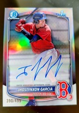 2025 Bowman Chrome Prospects Jhostynxon Garcia Refractor Auto #'d 390/499