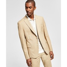 ALFANI MEN'S SLIM- FIT STRETCH ALPHA TECH JACKET COLOR CARAMEL B4HP 360