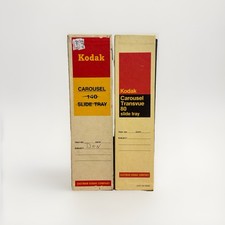 Kodak Carousel Slide Trays Lot of 2 Transvue 80 Capacity w Boxes Vintage