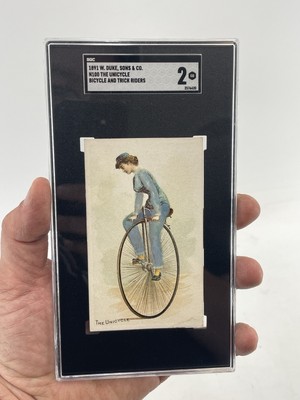 1891 W Duke Sons N100 Bicycle Trick Riders “Unicycle” Tobacco
