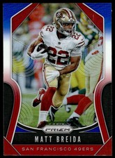 2019 Panini Prizm Red White and Blue Matt Breida #254 San Francisco 49ers