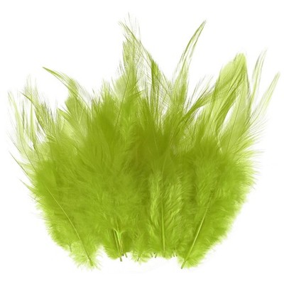 300-Pack Feathers for Crafts Green Natural Fluffy Plume 3-6 Inch
