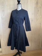 Theory Black Shirt midi dress womens - cotton - excellent condition size 8