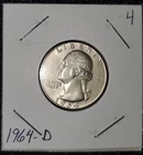 1964 D Washington Quarter. Lot #4