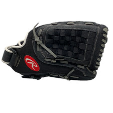Rawlings R125BGB Renegade ZERO SHOCK 12.5" Baseball Glove Black Leather RHT S3