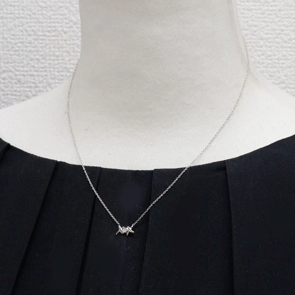 Colar pingente de diamante Tiffany & Co K18WG Love And Kiss - Autêntico frete grátis f - Imagem 3 de 3