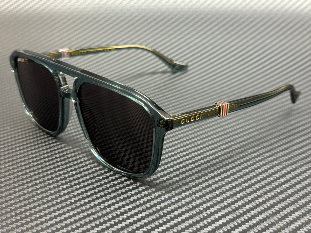 GUCCI GG1494S 003 Blue Grey Unisex 57 mm Large Sunglasses | eBay