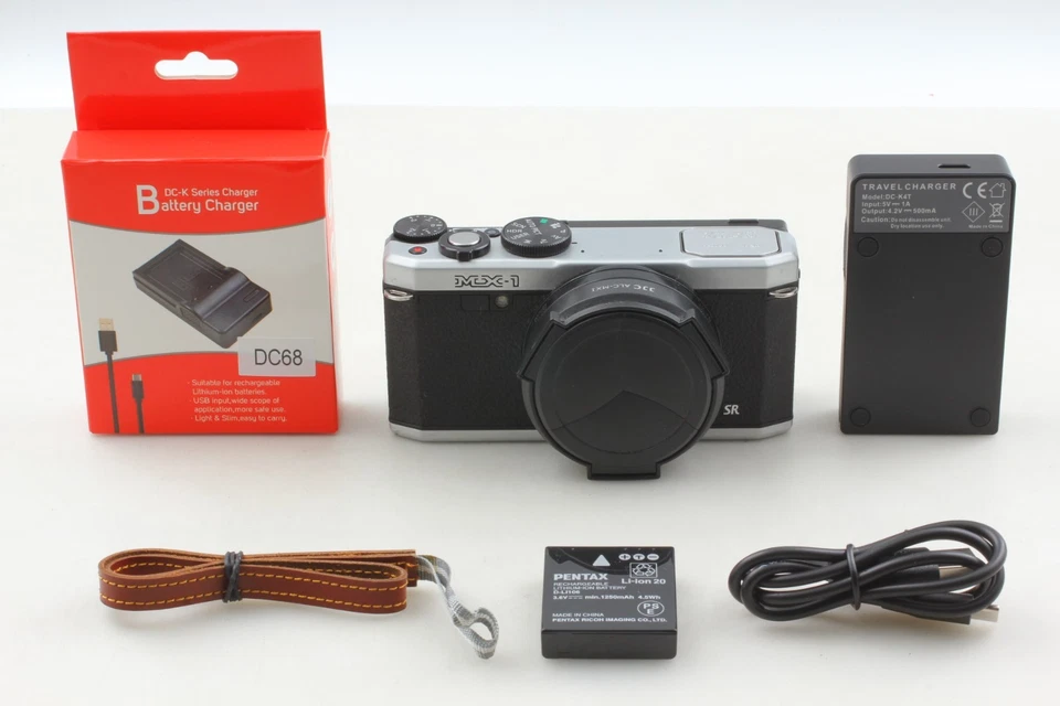 [ Exc+5 ] Pentax MX-1 12.0MP Digital Camera CMOS 6.0-24mm f/1.8-2.5 Silver JAPAN - Image 4 of 4