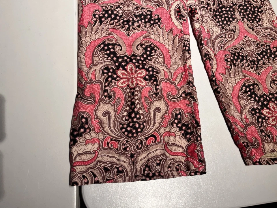 J Mclaughlin 女式 10 Marlee Asher 真丝粘胶佩斯利休闲 32x27 — 第 4/4 张图片