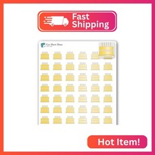 Birthday Planner Stickers / 54 Foiled Stickers 1/2 / Celebration Party/Essent