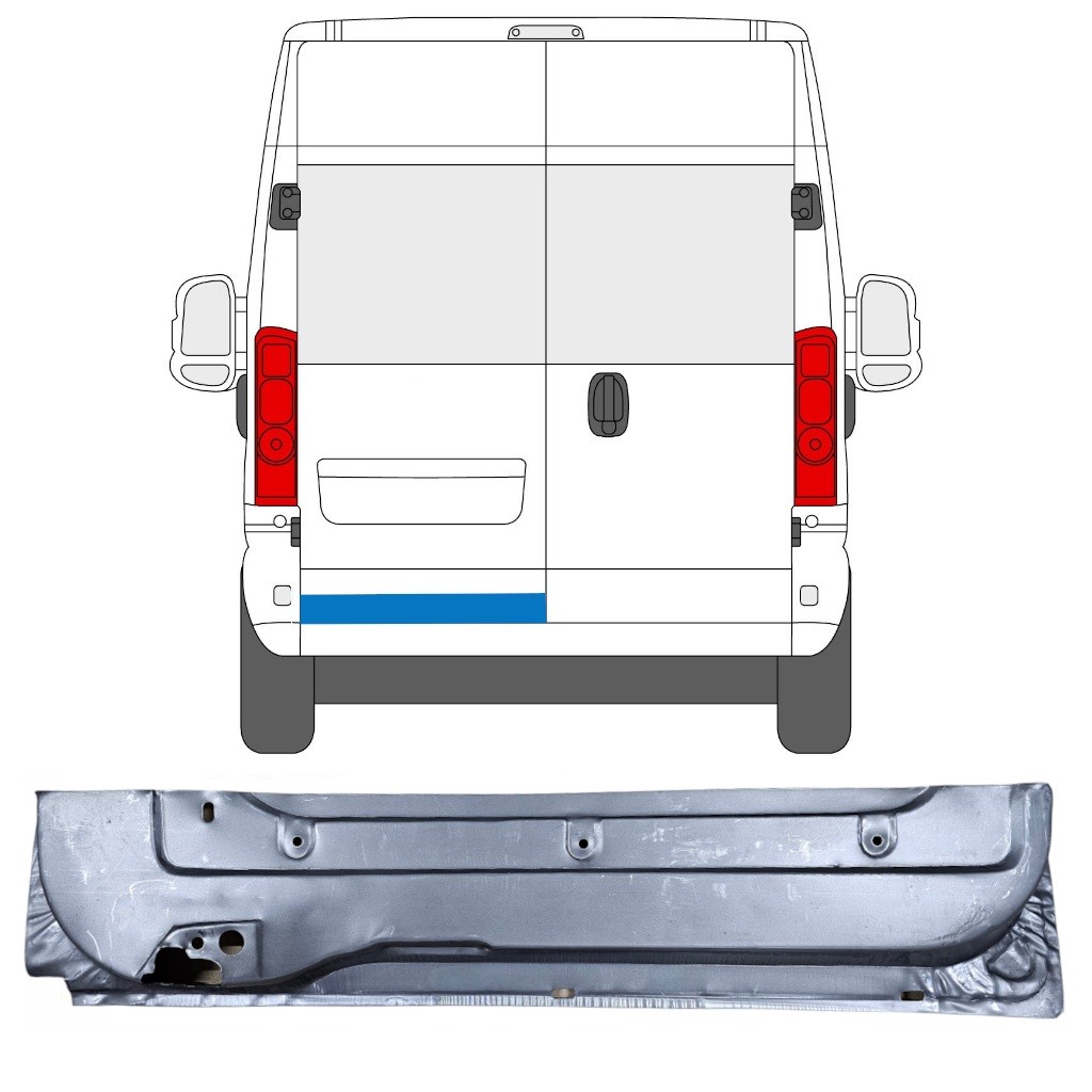 Rear door repair panel for Opel Movano 2021-2026 / Left
