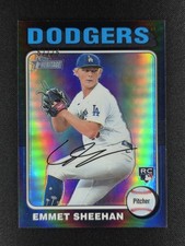 Emmet Sheehan 2024 Topps Heritage Black Refractor 57/75 RC ROOKIE #187 DODGERS