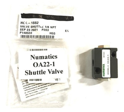 Numatics 1/8 inch Shuttle Valve Model# OA22-1 NOS
