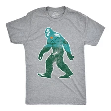 Mens Funny T Shirts Nature Bigfoot Sarcastic Sasquatch Graphic Novelty Tee For