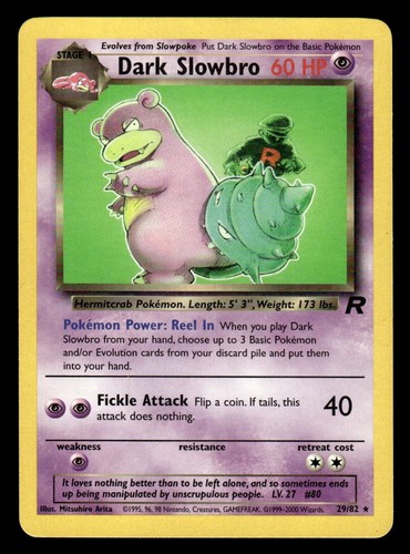 Pokemon TCG Team Rocket #29/82 Dark Slowbro (29) LP