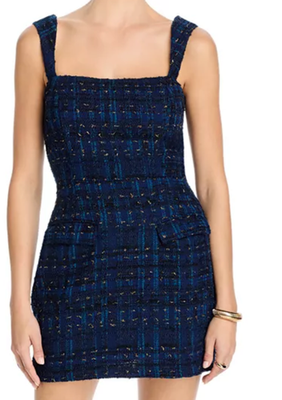 #ad AQUA Metallic Tweed Mini Dress size Medium $50.00