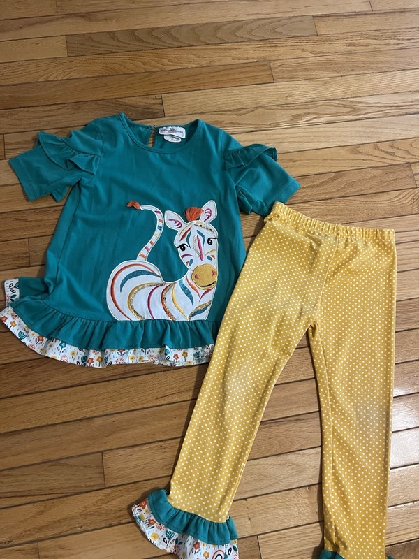 Girls Rare Editions Zebra Outfit 