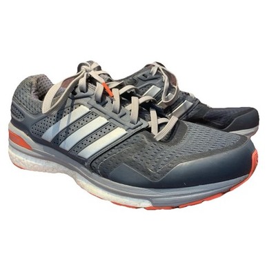 Adidas Supernova Sequence Superfeel Gray Orange Mens 9 Running Walking Sneakers