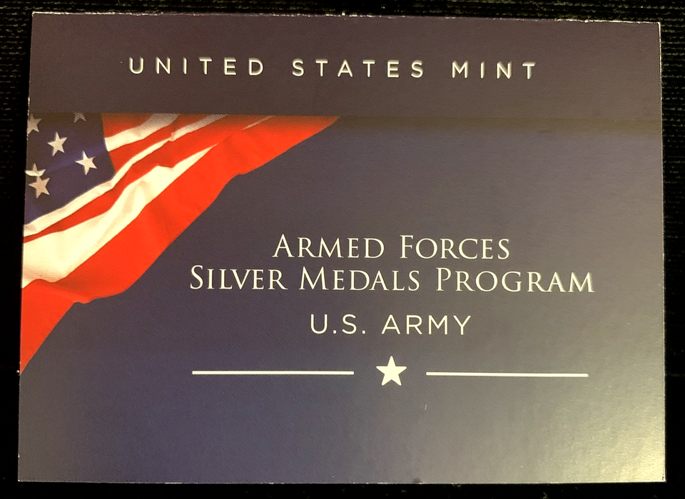2022 US Mint US Army Armed Forces 1 OZ .999 SILVER Medal w/OGP & COA, E ...