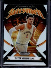 2024-25 Panini Prizm Black Victor Wembanyama Talismen Silver Prizm #10 Spurs