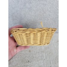Small Woven Rattan Basket Miniature Decor Storage Container