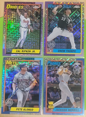 2024 Topps Series 1 - 1989 Topps Chrome 4 card lot -Silver Pack
