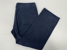 Bonobos Men's Navy Blue Flat Front Chino Cotton Dress Pants 36X28