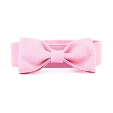 Dog Bow Tie Collar Adjustable Pink Tuxedo Cotton Formal Wedding Holiday Party