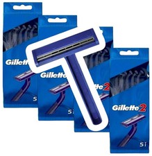 20 Authentic Gillette 2 Disp. FIXED Razors Tw...