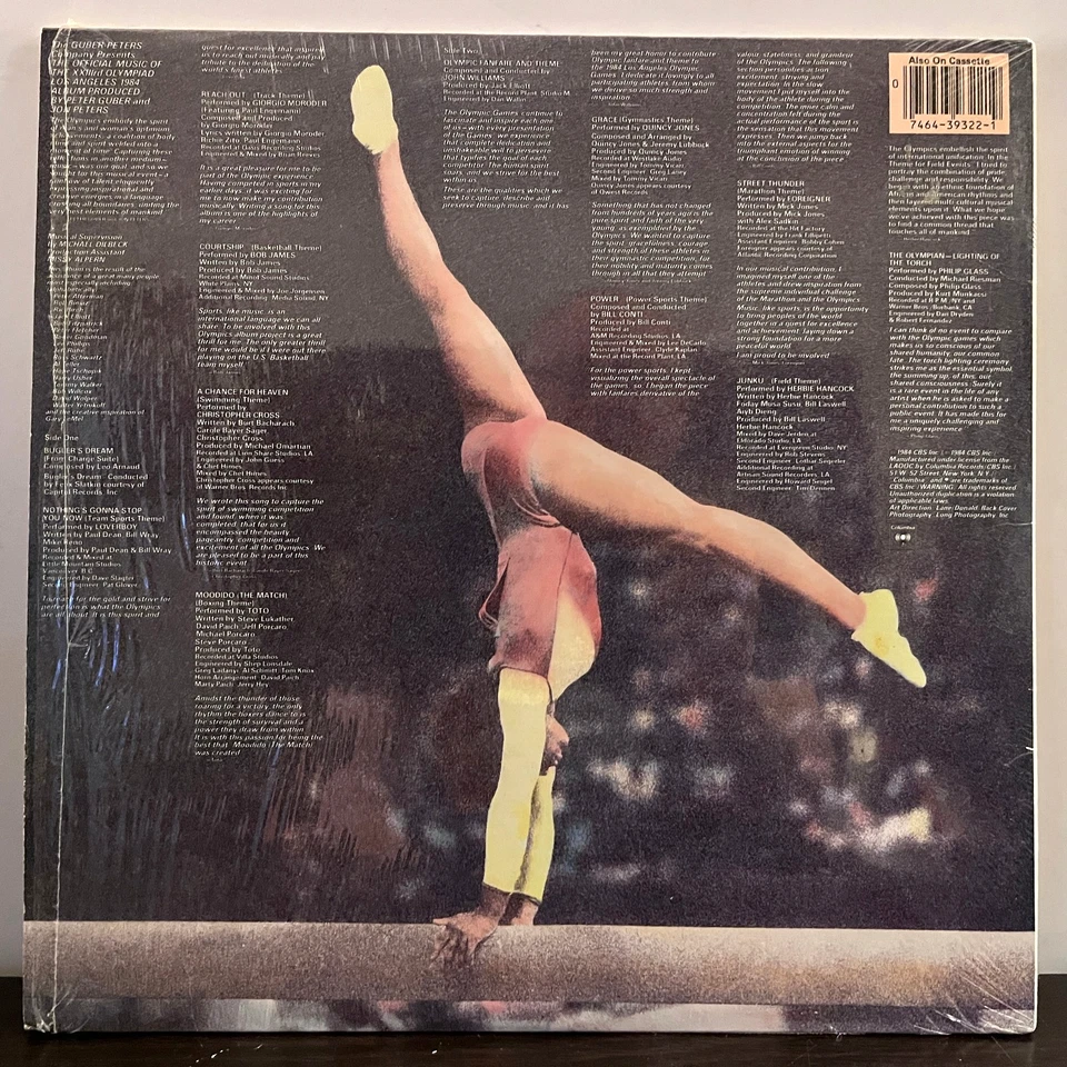 Official Music Of The 1984 Los Angeles Olympics - 12" Vinyl Record LP - VG+ Foto 2 de 3