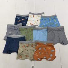 Hanes Boxer Briefs Boys 4T/5T Multicolor 10 Pack Animal Print Tagless Underwear