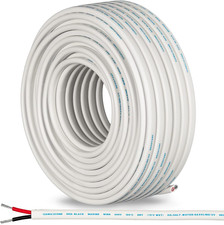 100Ft Duplex Marine Wire, 12 Gauge Wire, Oxygen-Free Tinned Copper 12 AWG