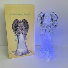 Cracker Barrel LED Lighted Praying Angel Figurine Battery Operated, Original Box