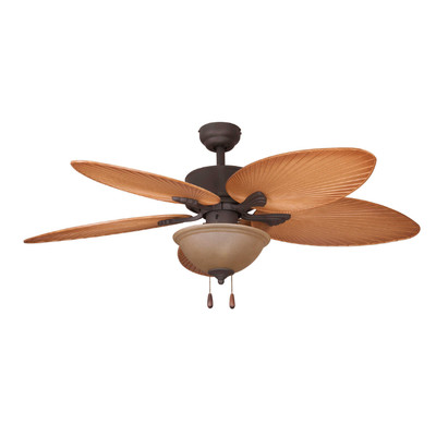Unique Palm Leaf Cool 52 Bronze Indoor Ceiling Fan Pull Chain