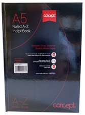 Index Book Address Telephone Book A-Z Index Notebook Ruled Book A5 Hard Backed