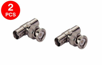 2 x BNC T Connector 1 Male to 2 BNC Female CCTV Camera Video Splitter Adapter