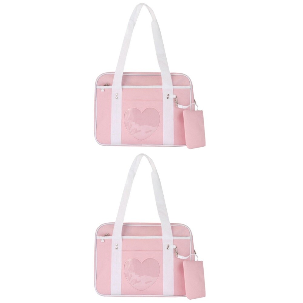 2pcs Super Japanese Bright Candy Color Student Bag Uniform Bag JK Handbag