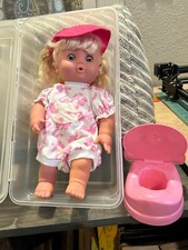 VIntage Potty Baby Doll with Potty Chair and Extra Outfit