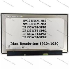 NV133FHM-N52 NV133FHM-N54 LP133WF4 SPB1 SPB2 SPA1 SPA2 13.3" FHD LCD Screen IPS