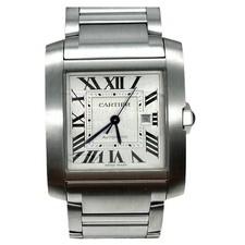 2023 Cartier Tank Francaise Large WSTA0067 Silver Roman Dial Steel Box Papers 3