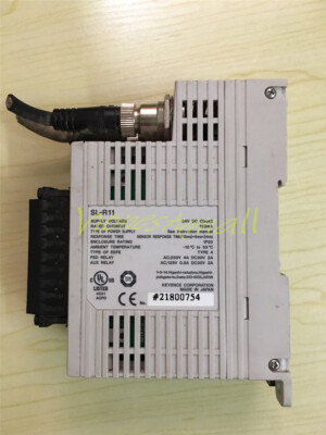 One Keyence SLR11 SL-R11 24 VDC Safety Relay Interface Module Used
