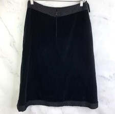 Vtg 50s 40s Aline Skirt Velvet Saks Fifth Avenue France Black Glam Whimsigoth M