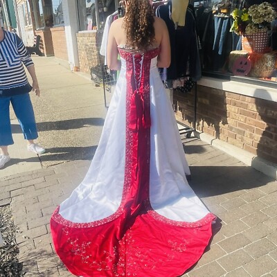 open lace back dress Bailee Dress  Red 2 / Red